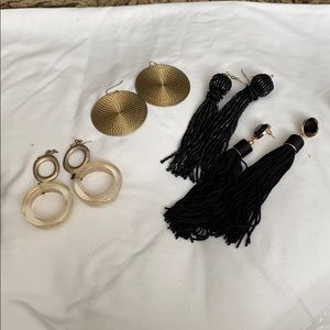 Set of 4 pair earrings tassel hanging